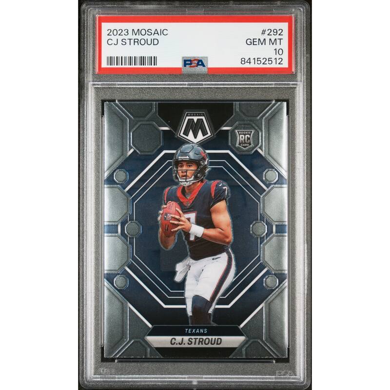 CJ Stroud 2023 Panini Mosaic Football Rookie Card #292 Graded PSA 10 - 8'6" x 11'6"