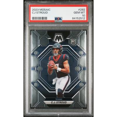 CJ Stroud 2023 Panini Mosaic Football Rookie Card #292 Graded PSA 10 - 8'6" x 11'6"