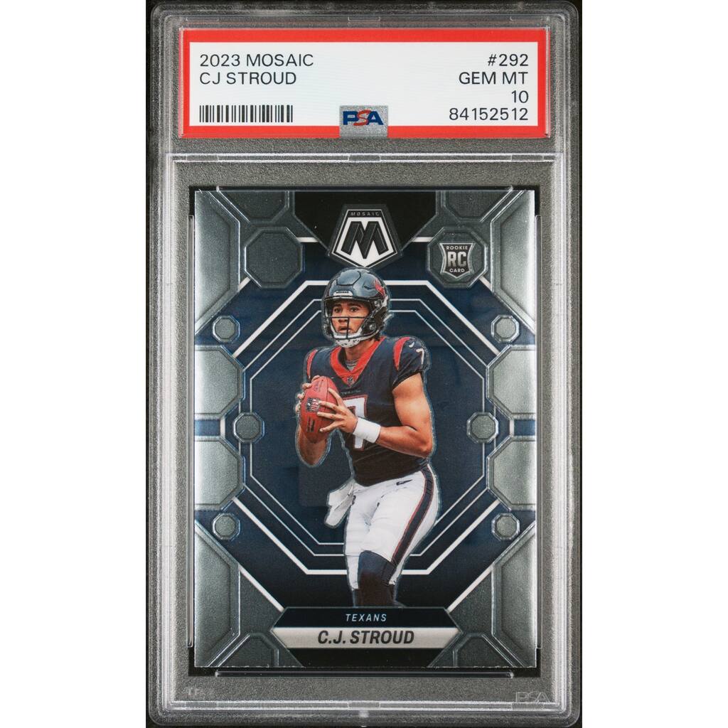 CJ Stroud 2023 Panini Mosaic Football Rookie Card #292 Graded PSA 10 - 8'6" x 11'6"