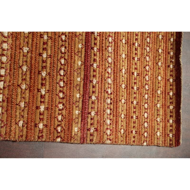 Striped Gabbeh Kashkoli Oriental Runner Rug Hand-knotted Wool Carpet - 2'9" x 8'1"