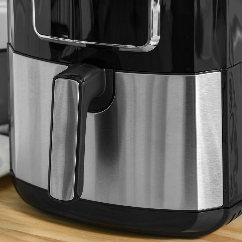 1700W 6.9 Quart Air Fryers Oven with Digital Display, for Oil Less or Low Fat Cooking, Black