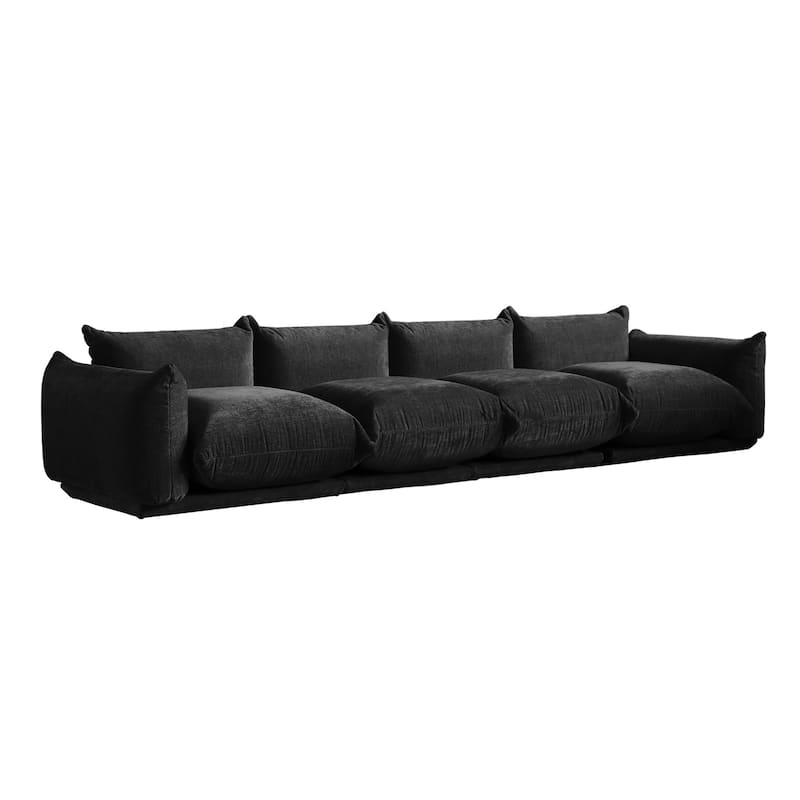 130" U-Shaped Sectional Sofa, Minimalist Chenille Modular Sofas Couches