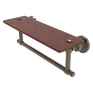Allied Brass Mensola Bagno Soho Collection - Legno IPE Ironwood 16 Pollici, Ottone Massiccio, Finitura PNI - 5