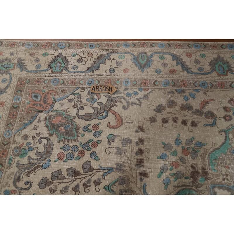 Tabriz Persian Area Rug Hand-Knotted Wool Carpet - 7'8"x 11'0"