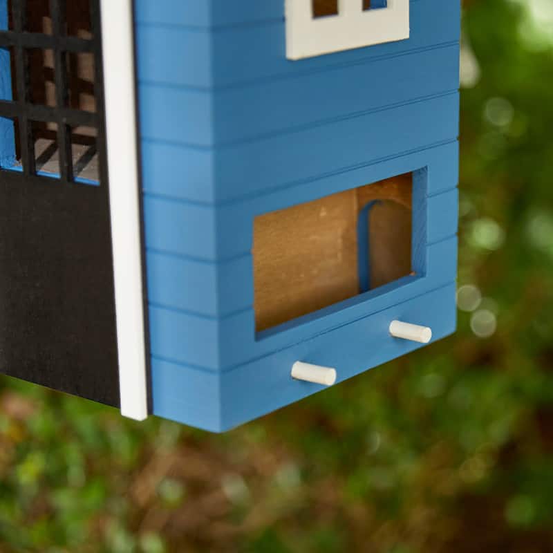 Glitzhome 14"H Functional and Decorative Wood Garden Birdhouse - 8.25''L X 7.25''W X 14.00''H