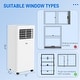 preview thumbnail 5 of 16, HOMCOM 8000 BTU Portable Air Conditioner for Rooms Up to 345 Sq. Ft., 3-in-1 AC Unit with Dehumidifier, Remote