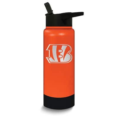 NFL Cincinnati Bengals Stainless Steel Silicone Grip 24 Oz. Water Bottle