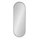 Kate and Laurel Rollo Capsule Framed Wall Mirror - 16x48 - Black