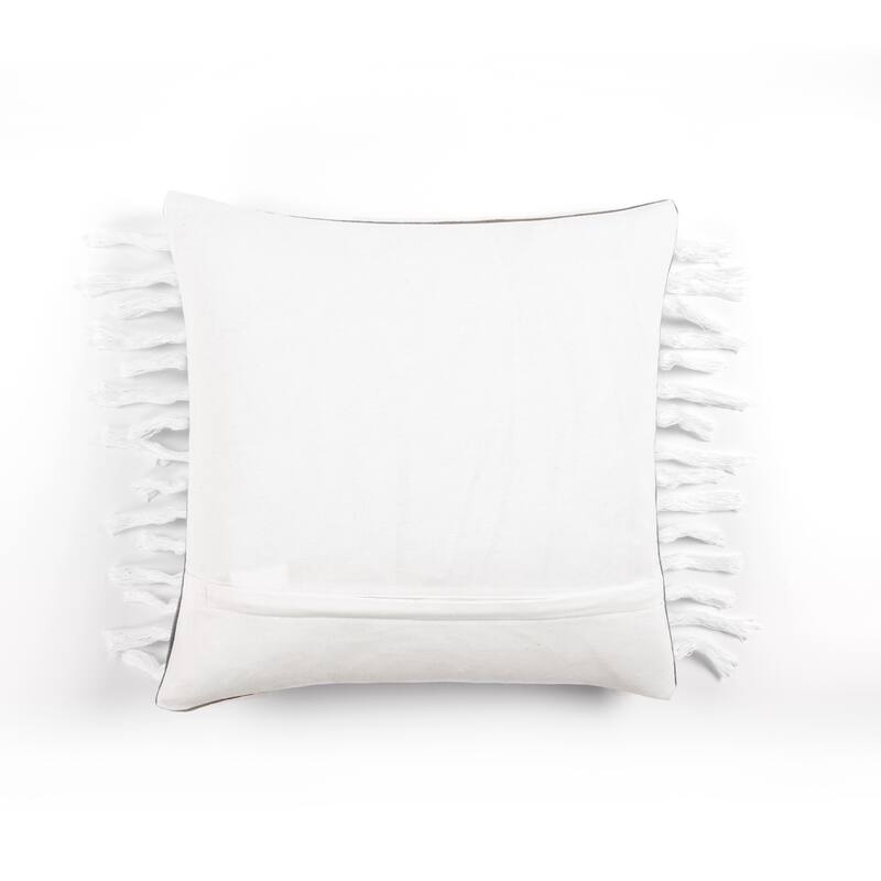 Lush Decor Linear Cotton Tassel Decorative Pillow Cover