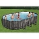 preview thumbnail 3 of 9, Bestway Power Steel 16' x 10' x 42" Rectangular Above Ground Swimming Pool Set