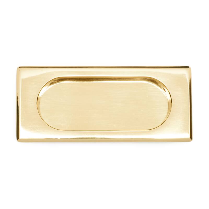 RK International 4 Inch Long Flush Cabinet Pull - Polished Brass