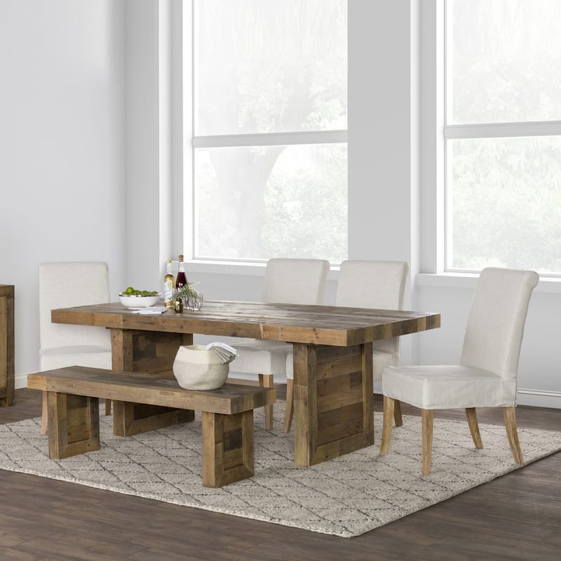 Carbon Loft Bluford Reclaimed Wood 82-inch Dining Table - 30Hx82Wx39D - Natural Multi-Tone