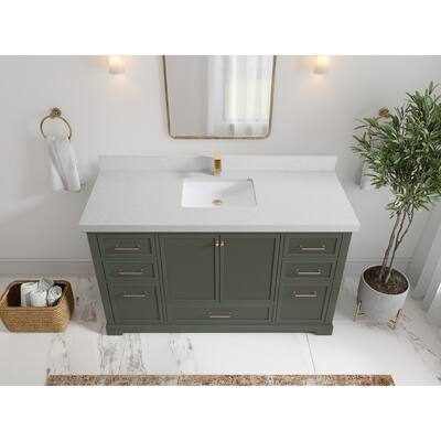 Willow Collections 60 in. W x 22 in. D Alys Single Sink Bathroom Vanity with Countertop