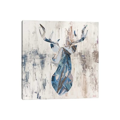 iCanvas "Blue Rhizome Deer Bust" by Ann Marie Coolick Canvas Print