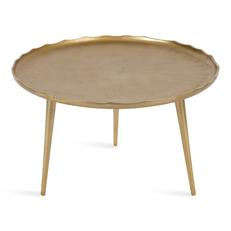 Kate and Laurel Alessia Round Coffee Table - 25x25x15 - Gold