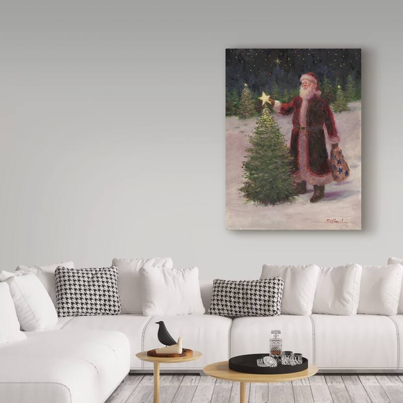 Mary Miller Veazie 'Santa With Stars' Canvas Art
