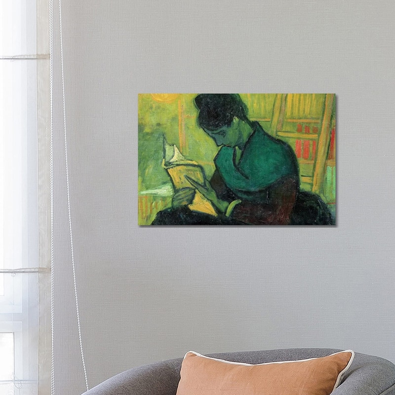 iCanvas "The Novel Reader, 1888" by Vincent van Gogh Canvas Print - 18x26x1.5