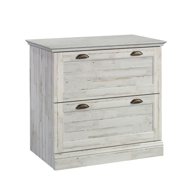Wood Lateral File with Smooth Drawer Slides, White