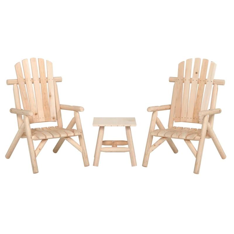 vidaXL Patio Furniture Set Outdoor Patio Lounge Set Chair Solid Wood Spruce