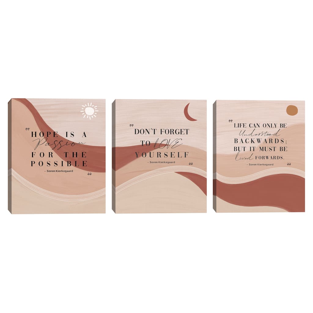 Hope is a Passion, Live Forwards, Love Yourself by Otto Gibb Canvas Art Prints