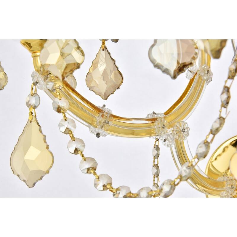 Fleur Illumination Collection Wall Sconce D:22in H:27in E:15.5in Lt:7 Gold Finish