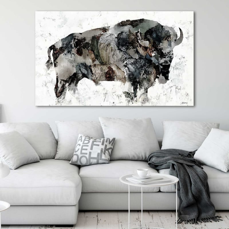 "Wood Bison" by Scott Brems Print on Canvas