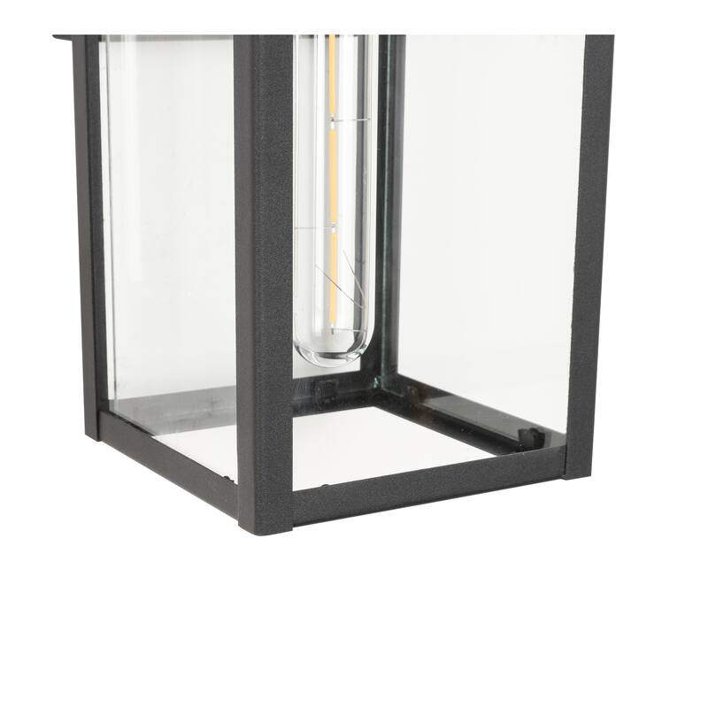 Black Outdoor Hardwired Wall Light