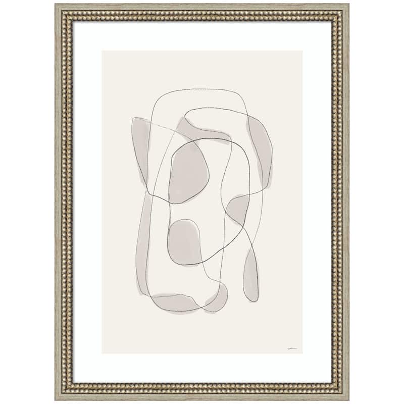 Kate and Laurel Minimalist Lines by Gabrielly Guedes Framed Wall Art Print - 19x26