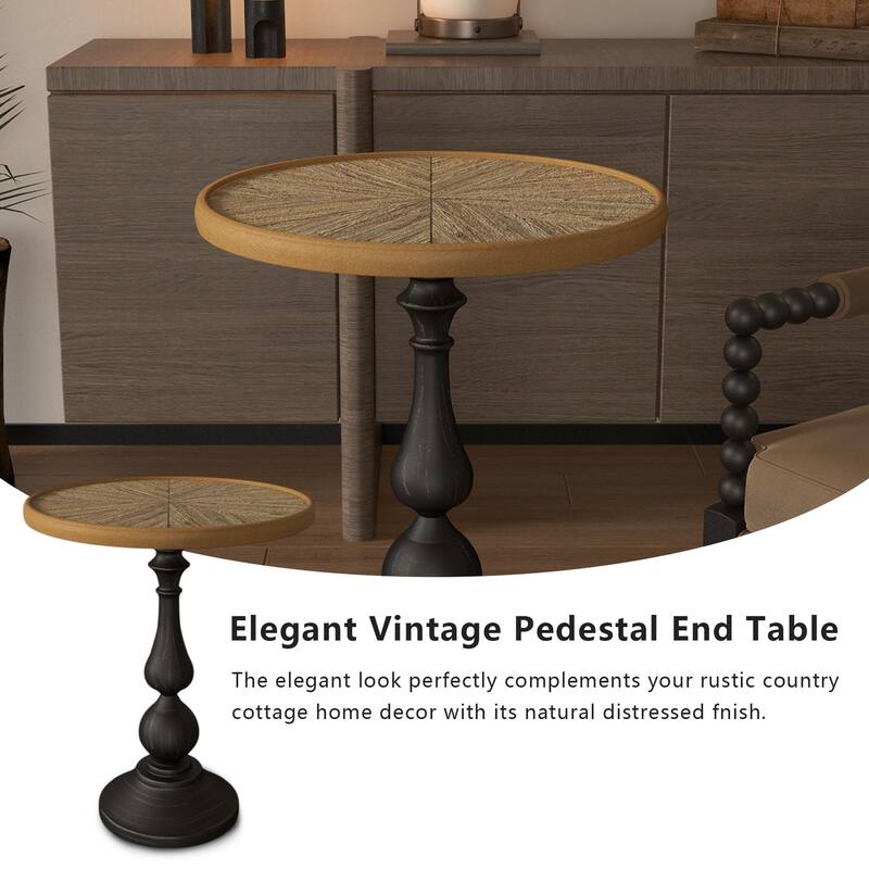Modern Small Round Coffee Table, French Country Style Coffee Side Table, for Living Room Restaurant Homestay