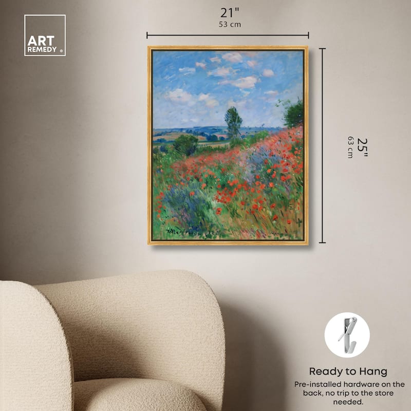 Blanket of Poppies II Canvas by Art Remedy