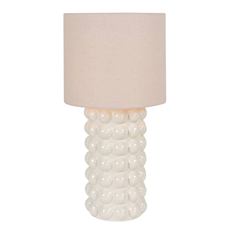 Stoneware Hobnail Table Lamp