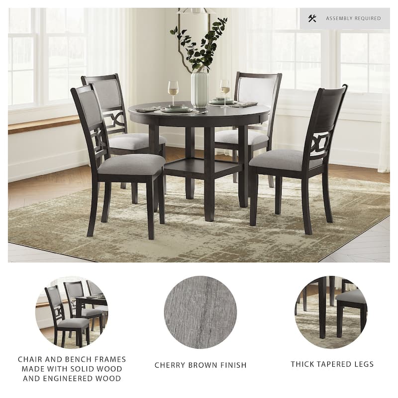 Signature Design by Ashley Langwest Dining Table and 4 Chairs (Set of 5)