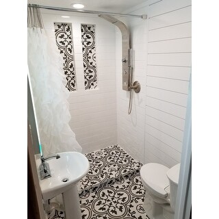Shop Chic Sheer Voile Vertical Waterfall Ruffled Shower
