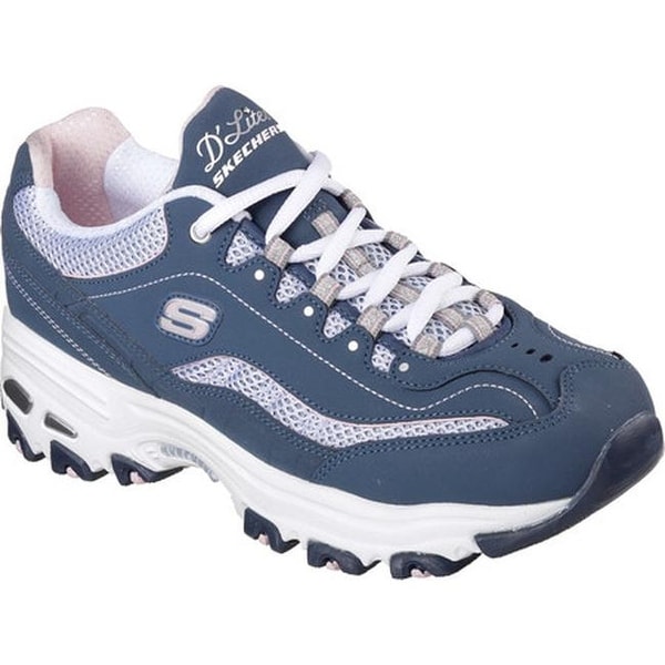Shop Skechers Women&#39;s D&#39;lites Life Saver Sneaker Navy/White - Free Shipping Today - Overstock ...