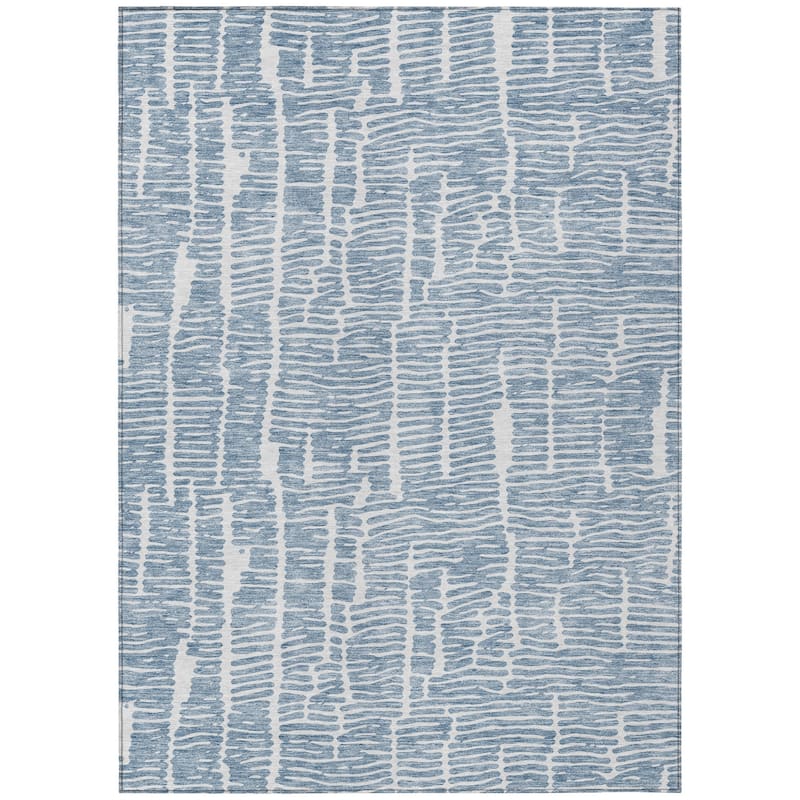 HomeRoots Abstract Transitional Rectangle Outdoor Rug