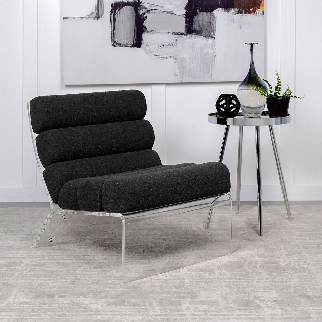 Freeman Accent Chair with Clear Acrylic Frame