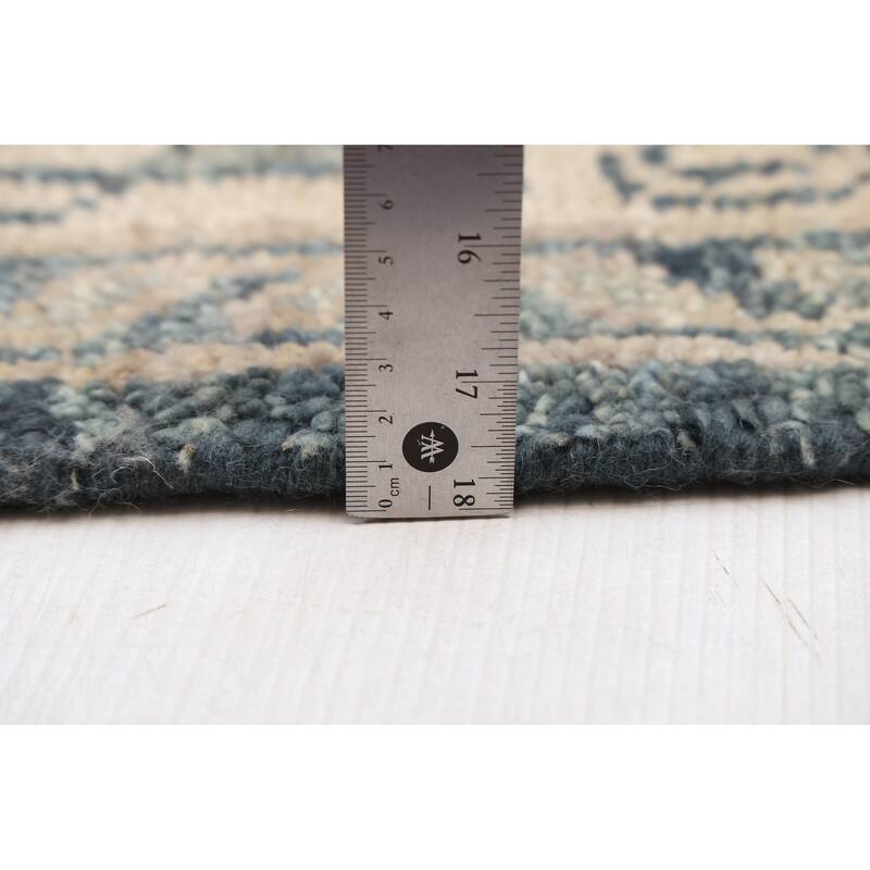 ECARPETGALLERY Hand-knotted Mamluk Light Teal Wool Rug - 7'9 x 9'10