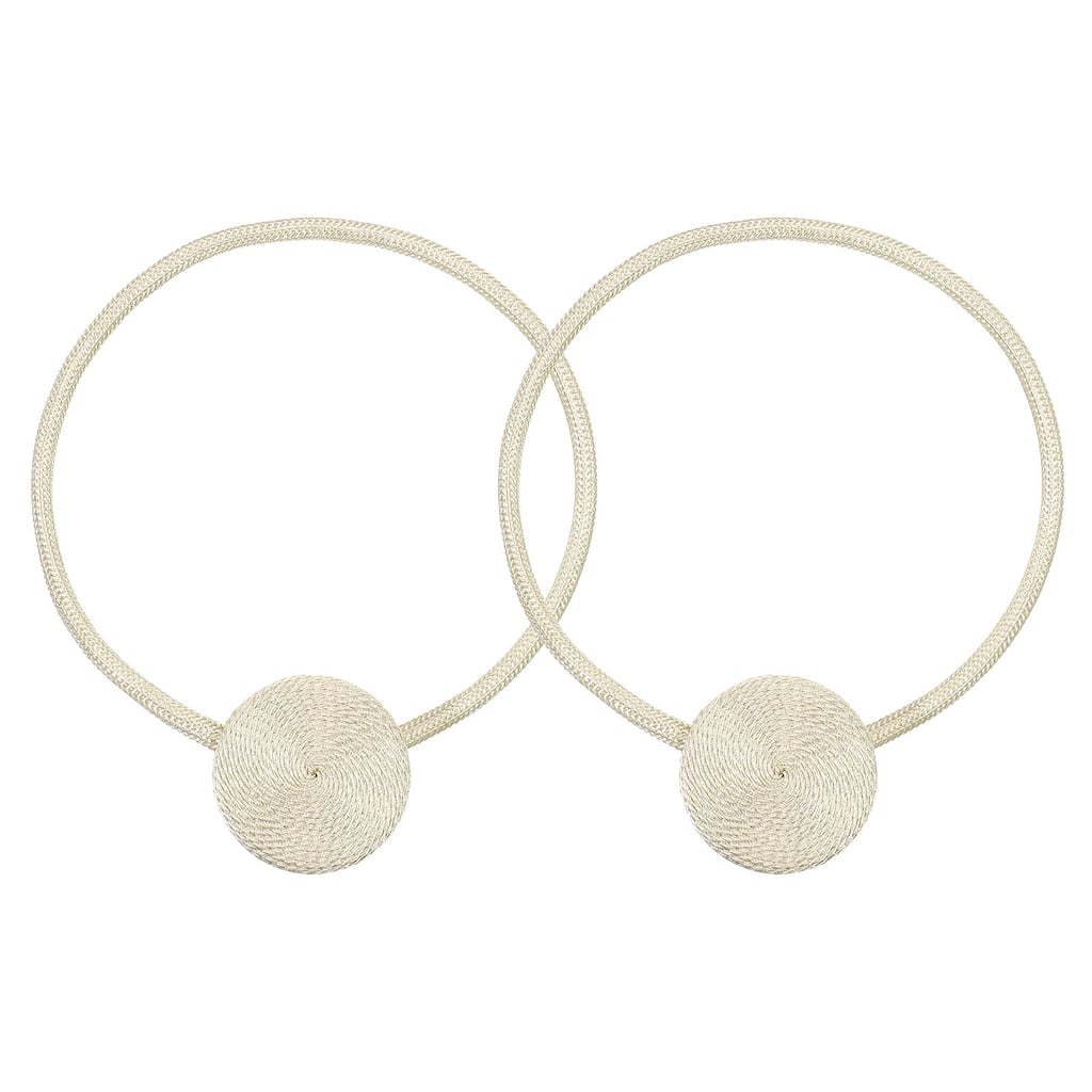 Magnetic Curtain Tieback, 2 Pack Polyester Hand Woven Decorative Rope
