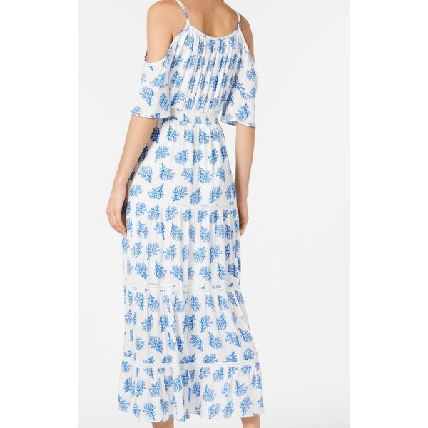 michael kors blue and white dress