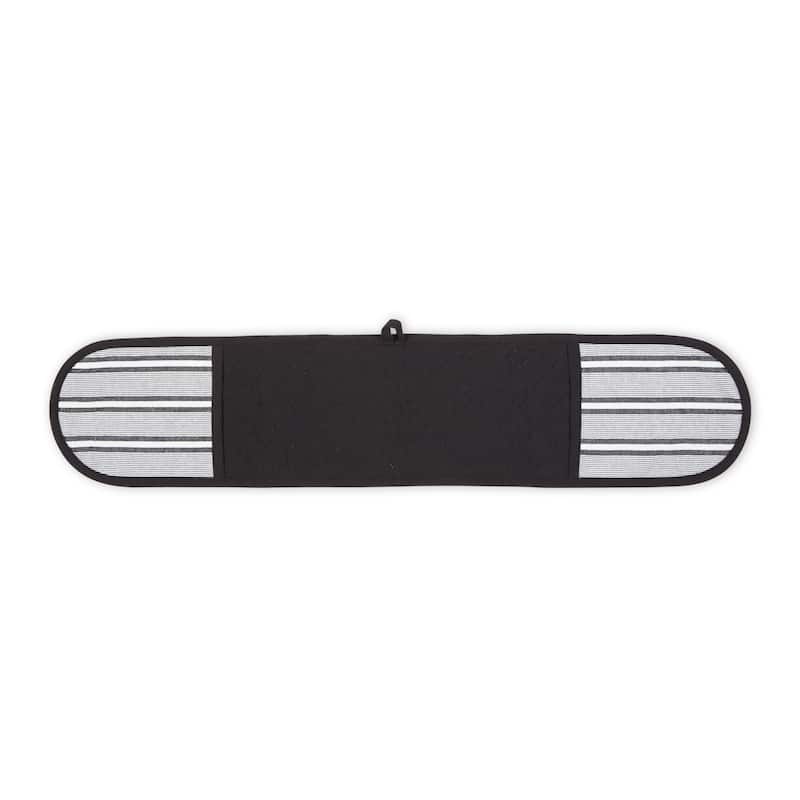 Chef Stripe Double Oven Mitt - Double Oven Mitt, 35x7.5" - Black