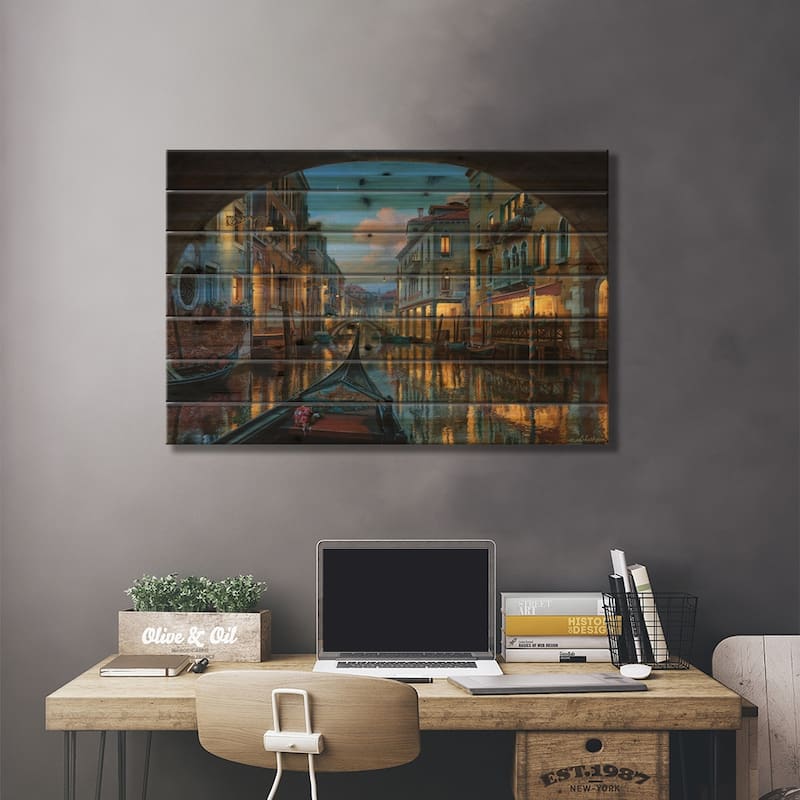 Love Is In The Air Print On Wood by Evgeny Lushpin - Multi-Color