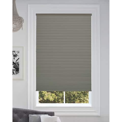 BlindsAvenue Cordless Blackout Cellular Honeycomb Shade, 9/16" Single Cell, Antique Pewter