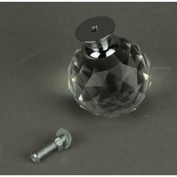 Shop Clear Diamond Cut Ball Crystal Cabinet Knob Or Drawer Pulls