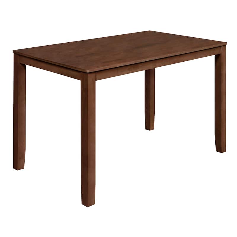 Accai Counter Height Dining Table, Angled Legs, Walnut Wood 59 Inch
