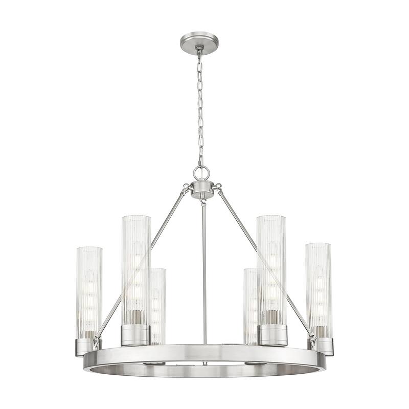 Innovations Lighting Downtown Urban - Boreas - 6 Light 29" Chandelier with 11" Shades