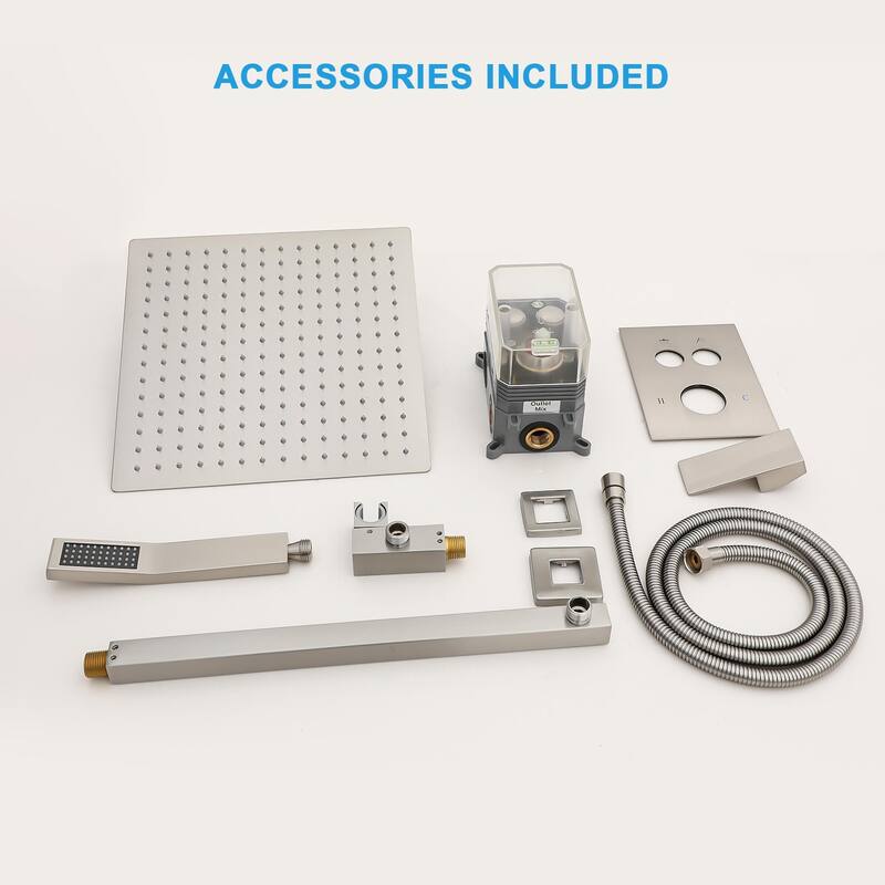 Modern Wall Mounted Dual Shower Head Shower Set