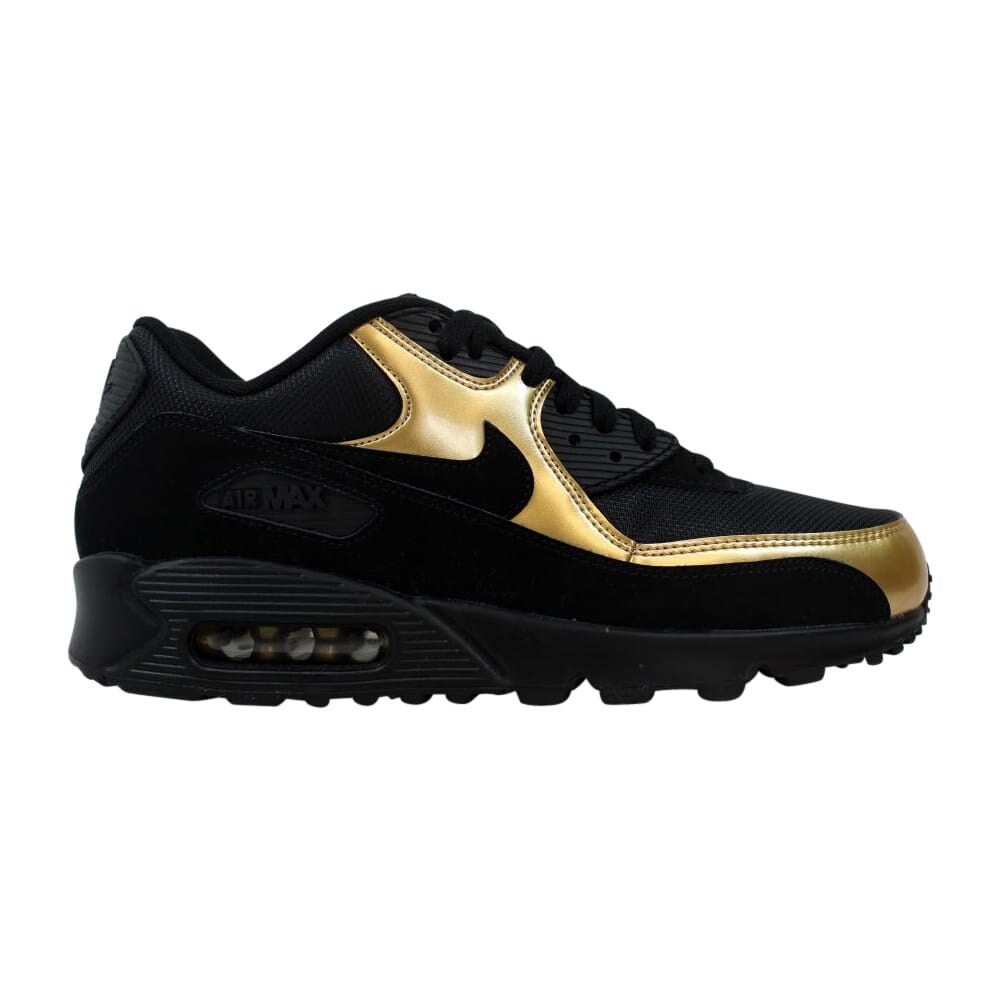 Shop Nike Air Max 90 Essential Black Metallic Gold 537384 058