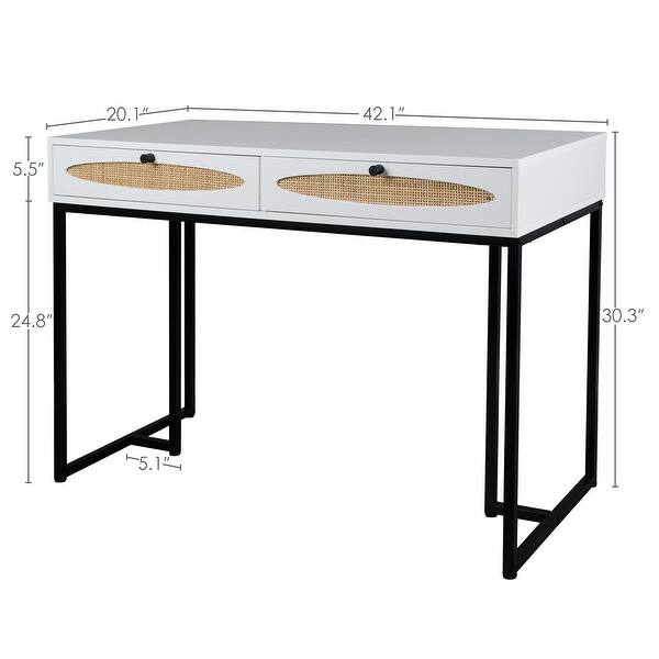 Gewnee 42 inch Computer Desk with 2 Drawers - Bed Bath & Beyond - 36043456