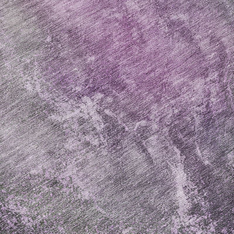 Machine Washable Indoor/ Outdoor Abstract Watercolor Chantille Rug