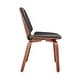 preview thumbnail 12 of 62, Brinley Walnut or Black Wood Upholstered Dining Chair